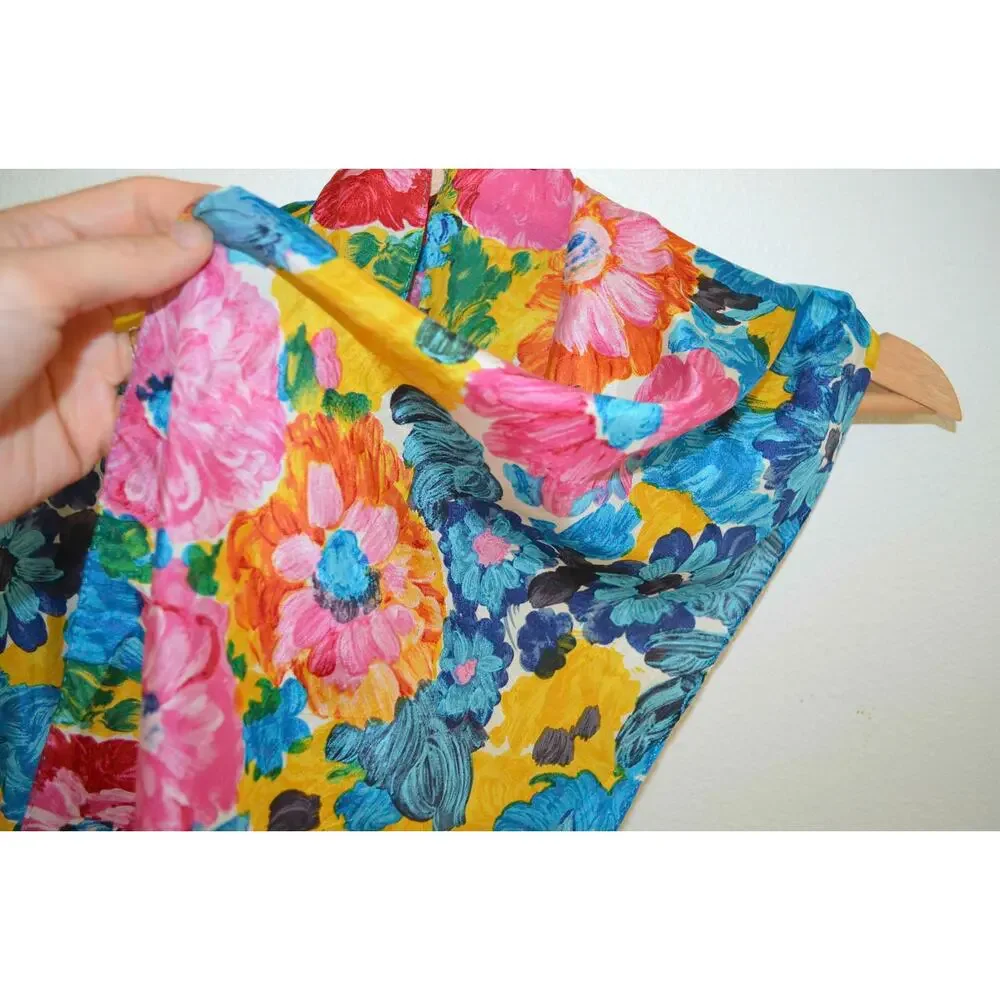 Silk Floral Rectangular Scarf